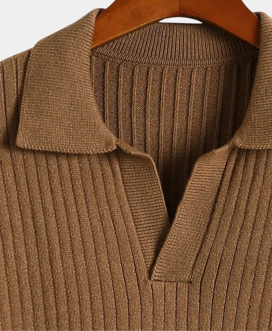 Polyester Sweater with V-Neck - Rowan