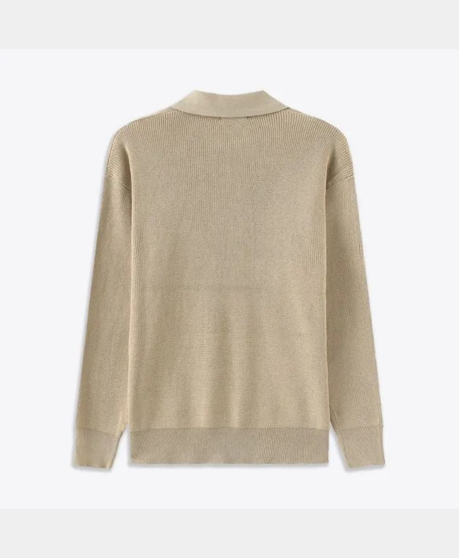 Essential Sweater with Zipped Polo - Rowan