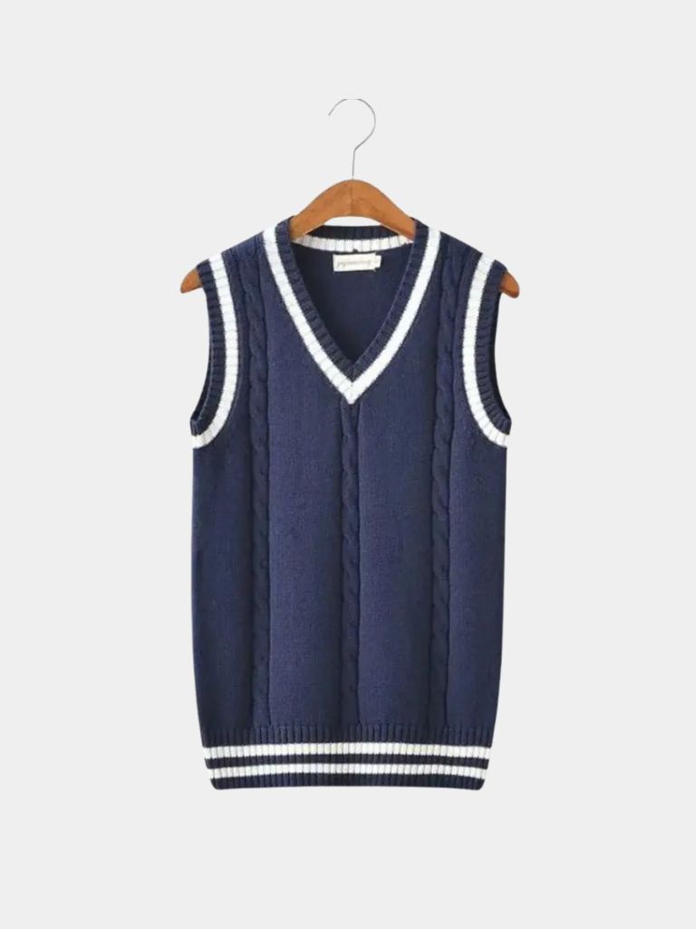 Elegant Knit Vest with V-Neck - Rowan