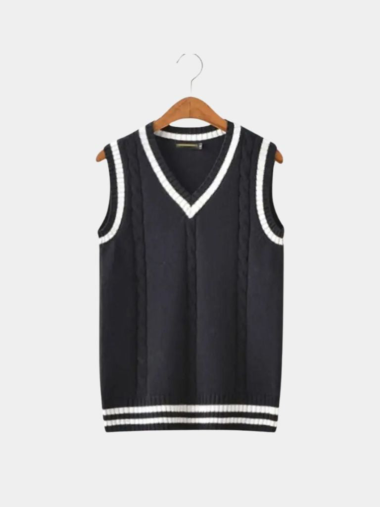 Elegant Knit Vest with V-Neck - Rowan
