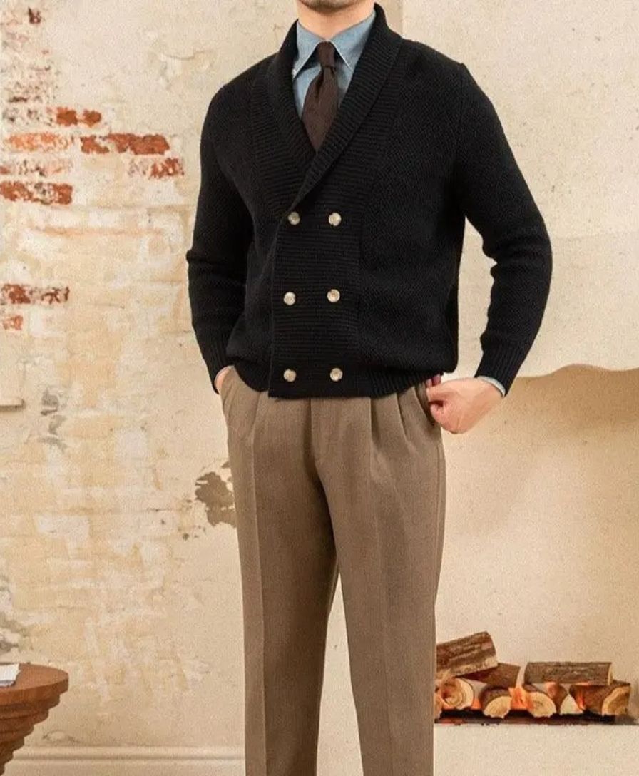 Elegant British Knitted Cardigan - Rowan