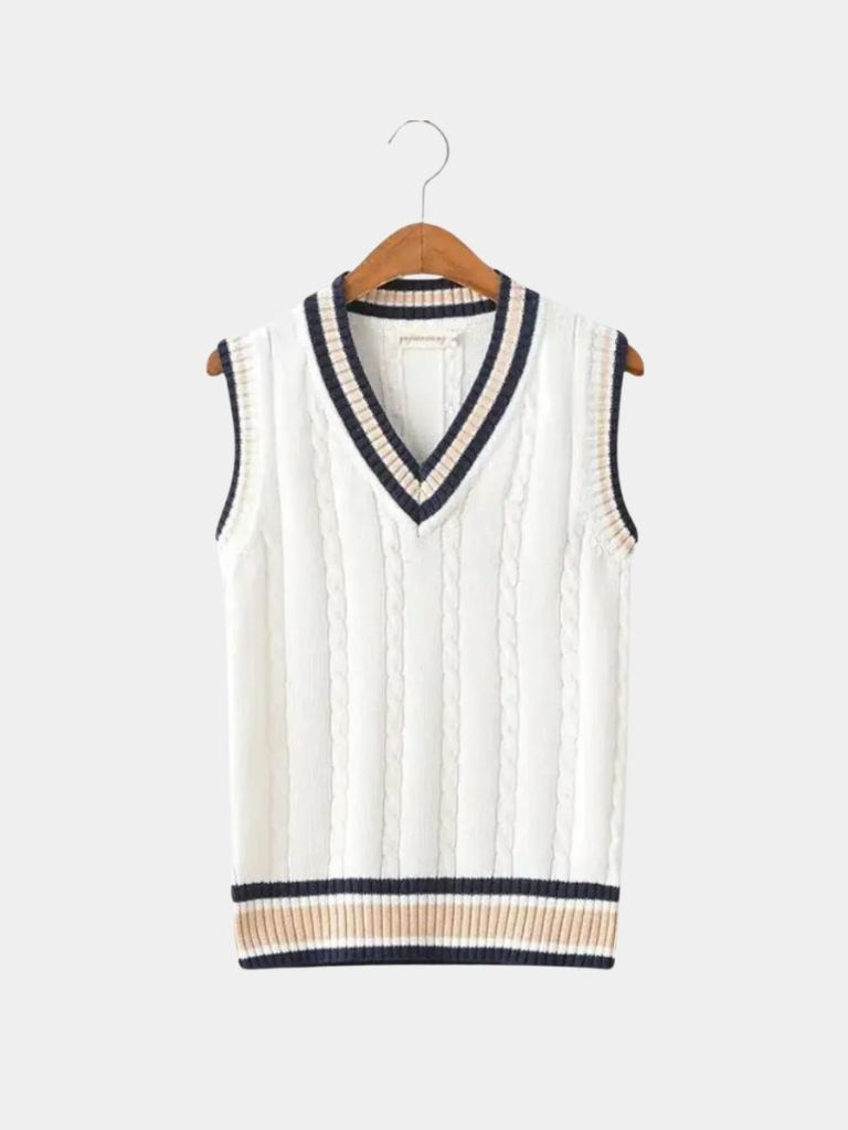 Elegant Knit Vest with V-Neck - Rowan