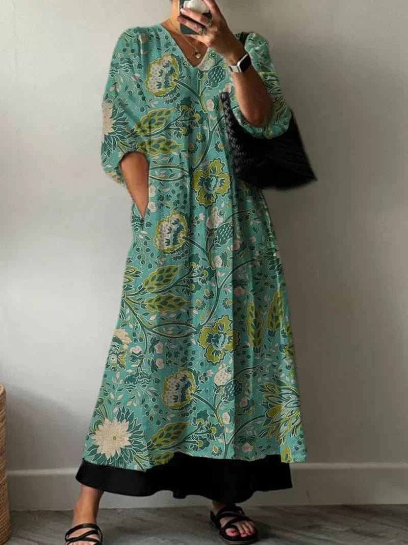 Paula™ | Elegant Dress with Floral Print
