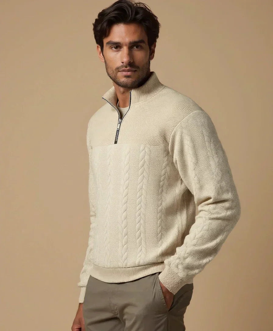 Henry Essential Zip Collar Sweater - Rowan