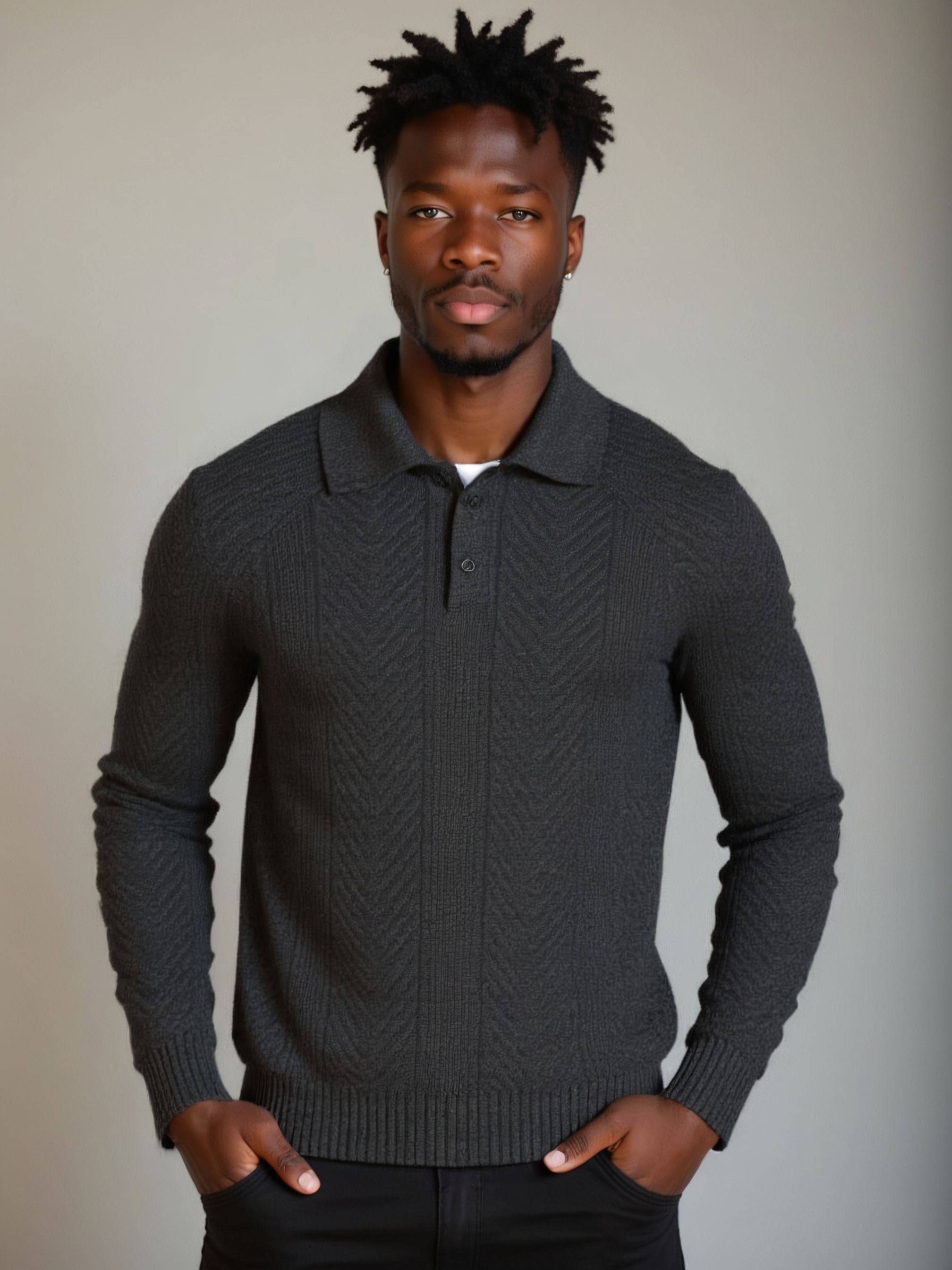 Long Sleeve Polo Sweater - Rowan