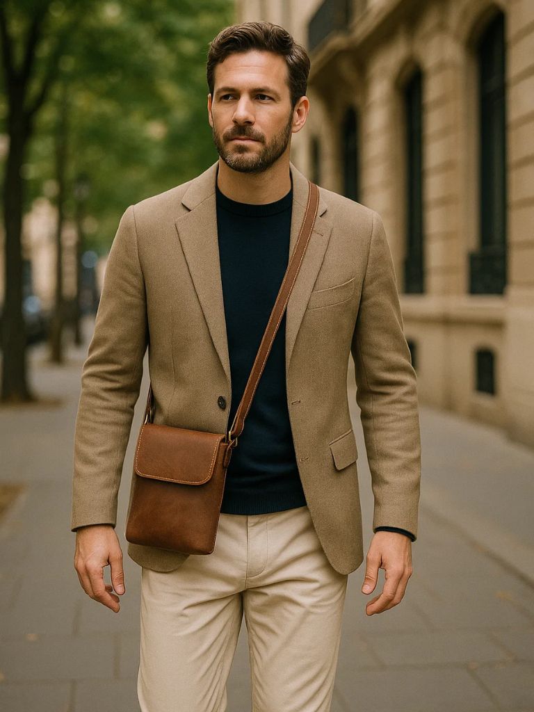 Rowan Men's Mini Leather Crossbody Bag