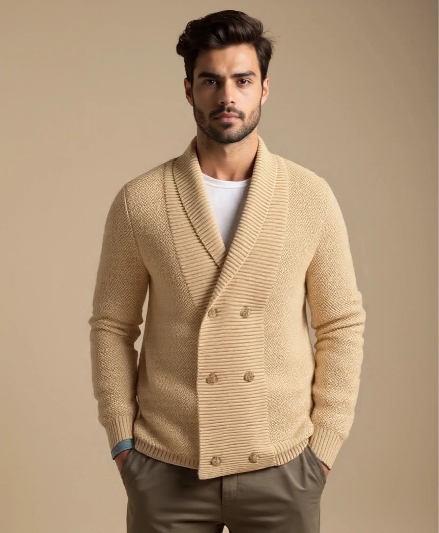 Elegant British Knitted Cardigan - Rowan