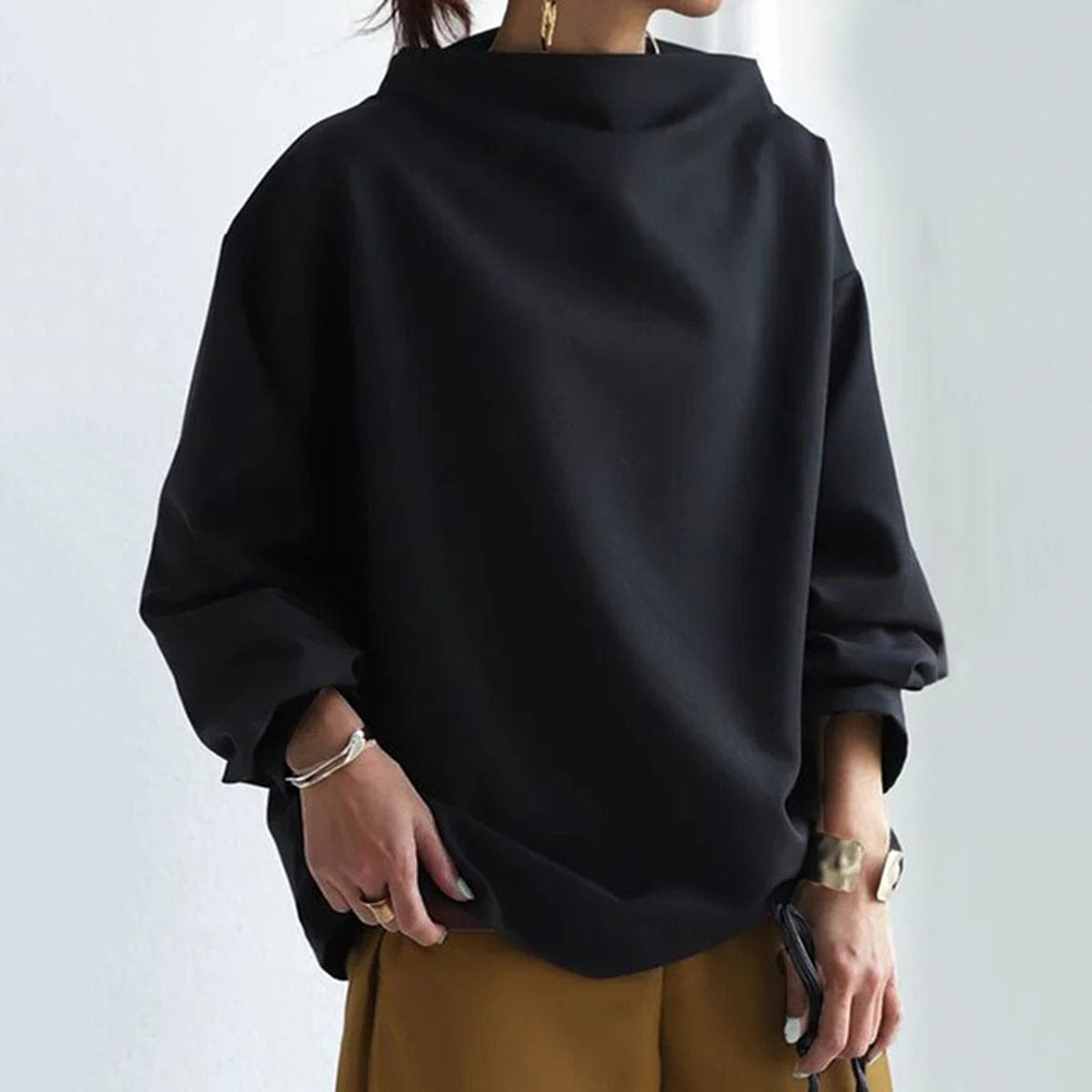ARIA - SOFT KNIT HIGH NECK TOP