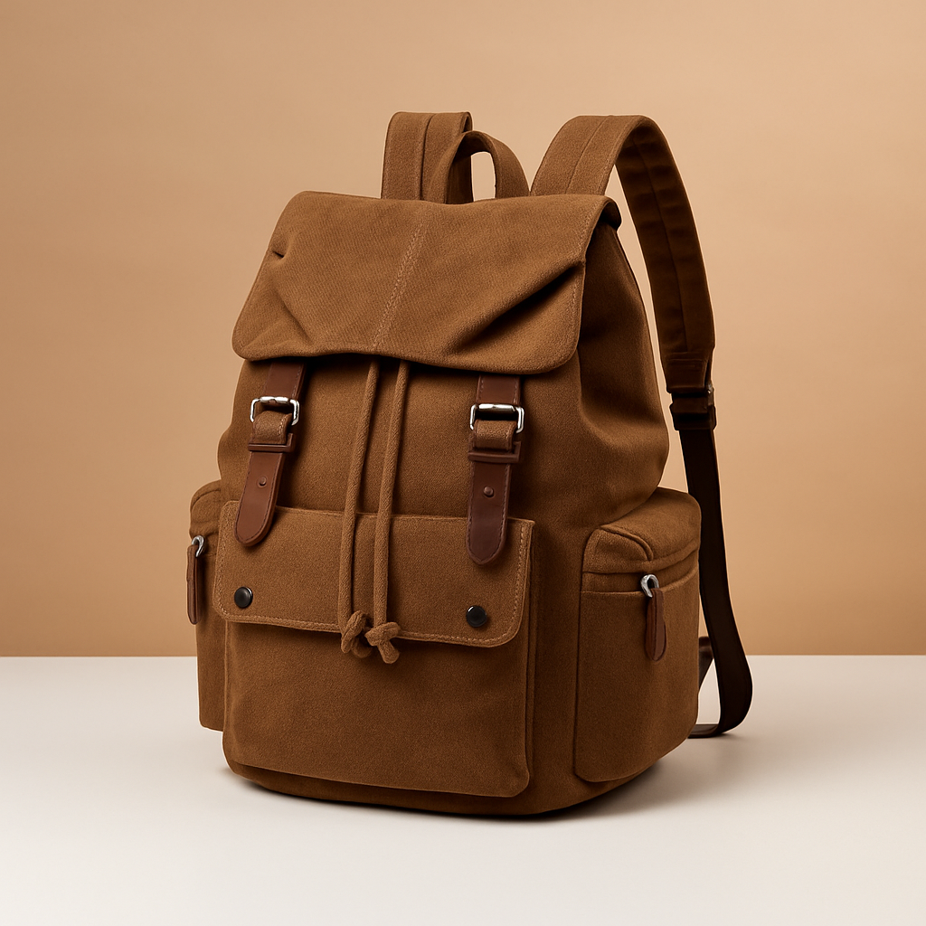 Canvas travel backpack with laptop sleeve | Lucas
