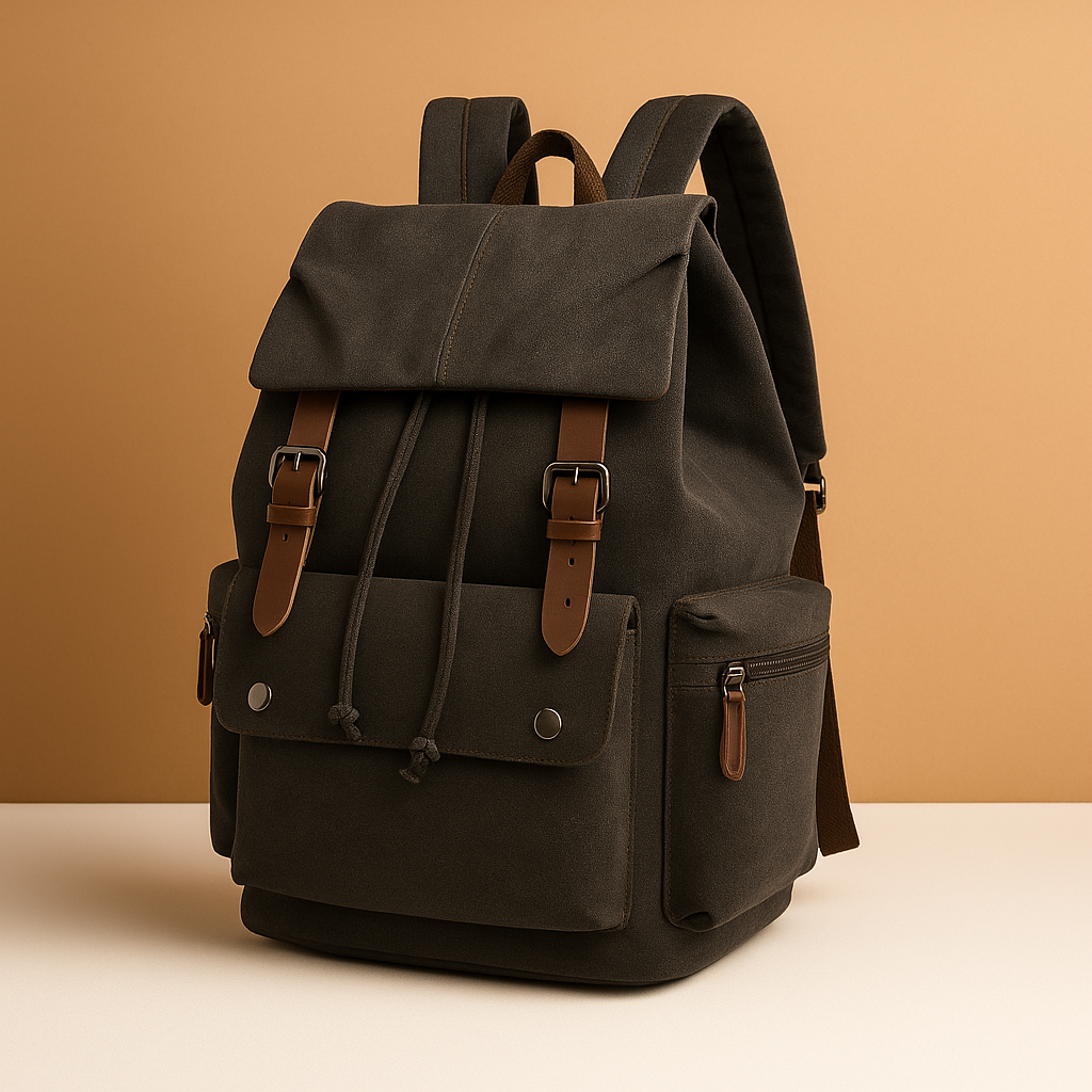 Canvas travel backpack with laptop sleeve | Lucas