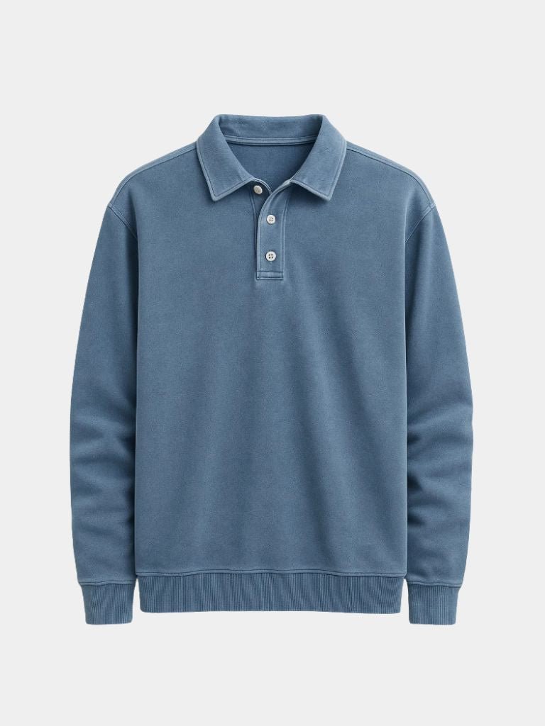 Canyon Mist Long Sleeve Polo – Rowan