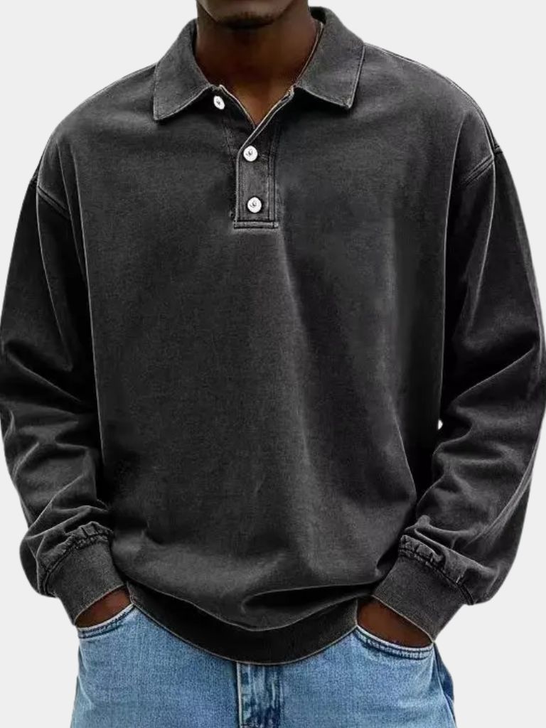 Canyon Mist Long Sleeve Polo – Rowan