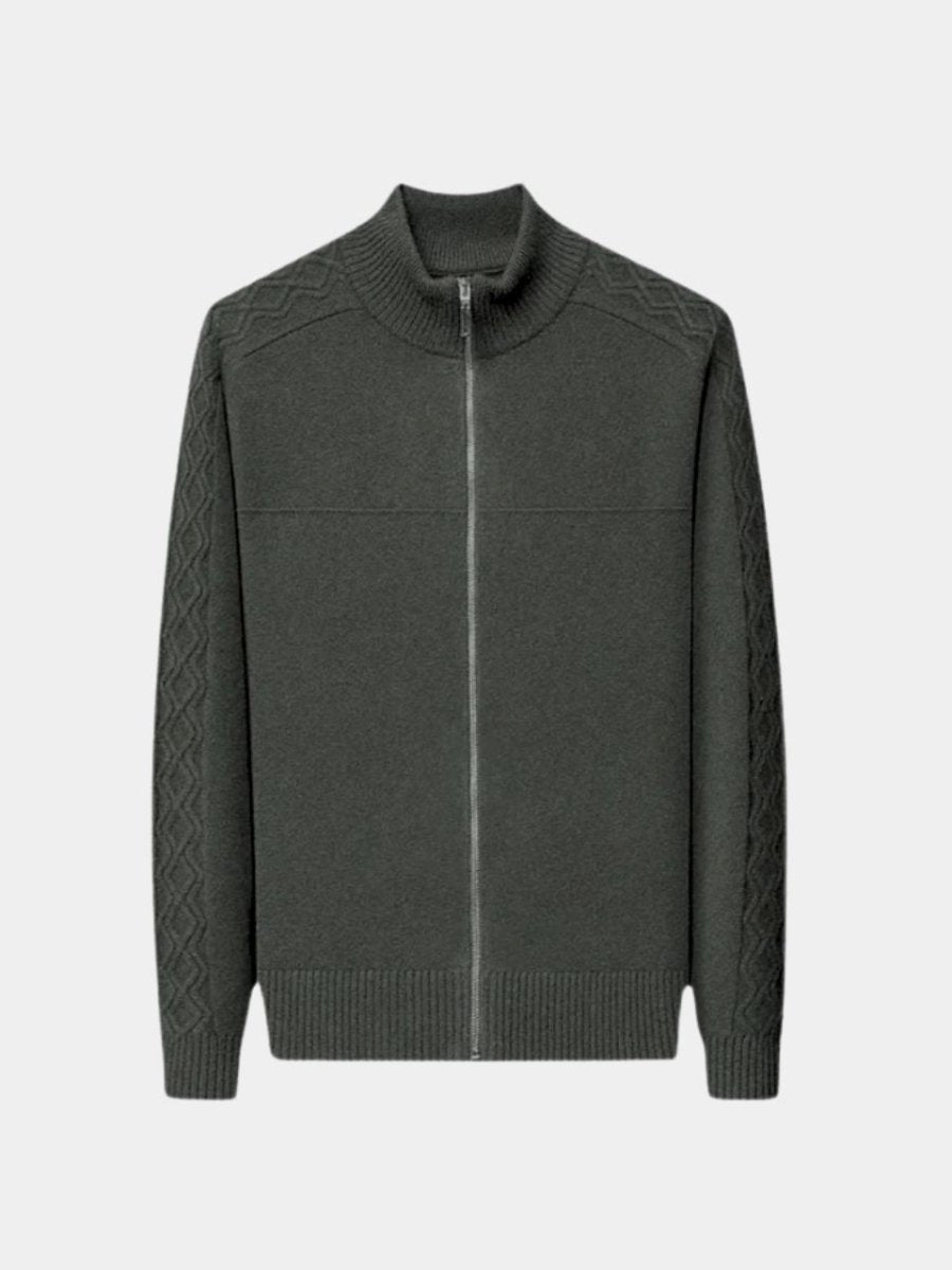 Rowan Roll Neck Cashmere Zip Pullover