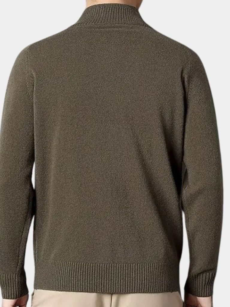 Rowan Roll Neck Cashmere Zip Pullover