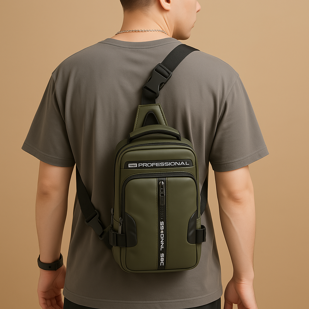 Casual anti-theft crossbody bag with hidden zippers | Damon