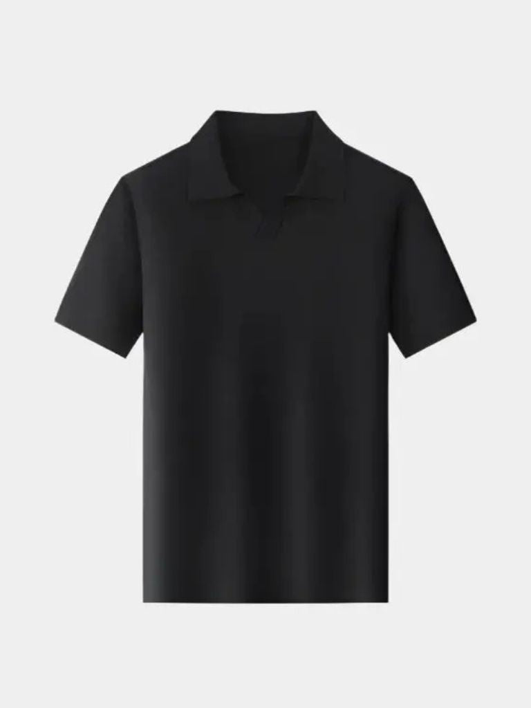 Casual Buttonless Knit Polo Shirt - Rowan