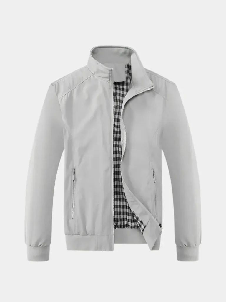 Rowan Casual Solid Bomber Jacket