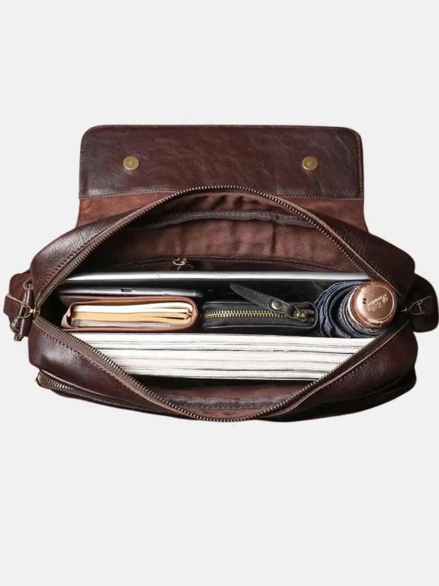 Rowan Timeless Leather Messenger Bag