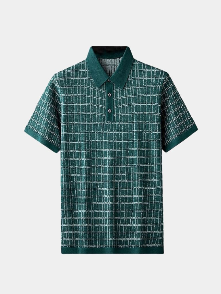 Classic Black Knit Polo - Rowan