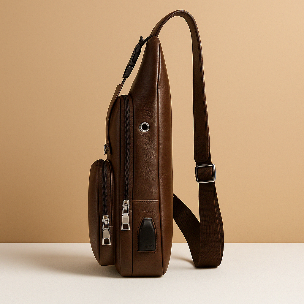 Classy leather anti-theft crossbody bag | Declan