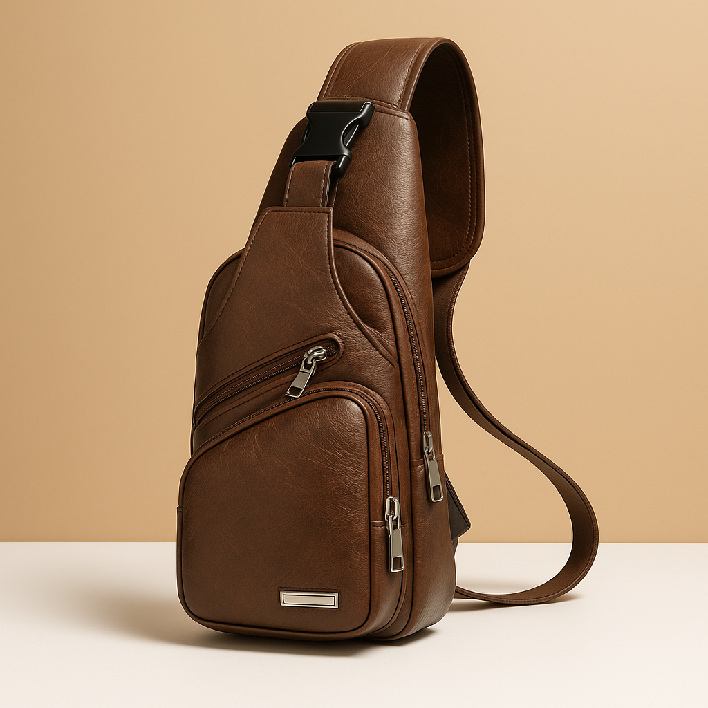 Classy leather anti-theft crossbody bag | Declan