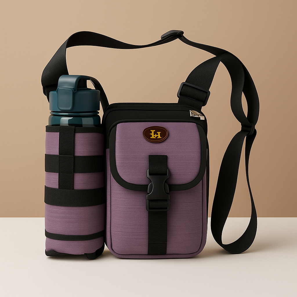 Compact crossbody water bottle carrier bag | Mason