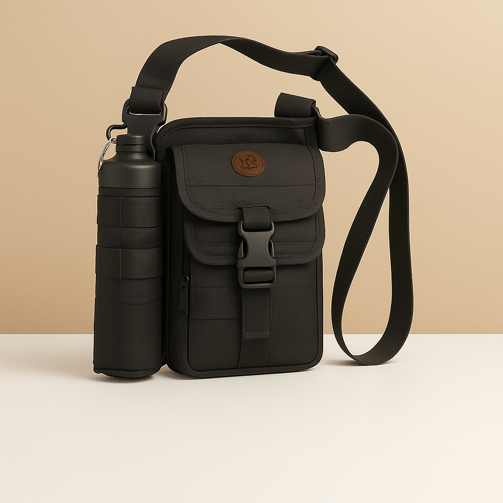 Compact crossbody water bottle carrier bag | Mason