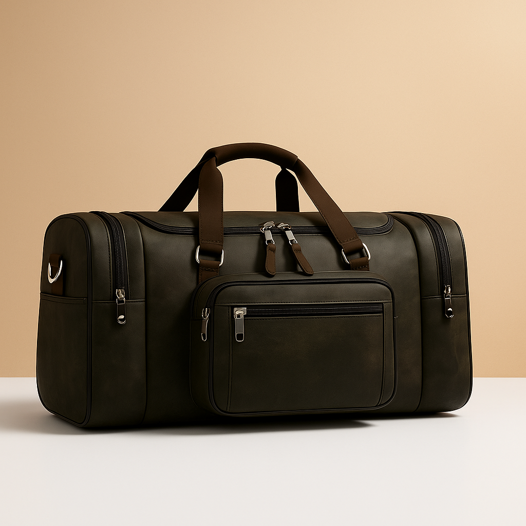 Expandable cotton duffle bag with compartments | Patrick