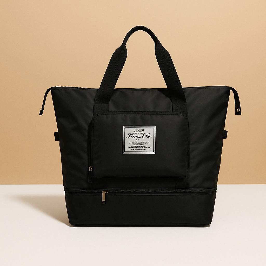Expandable foldable travel bag with wide opening | Hazel