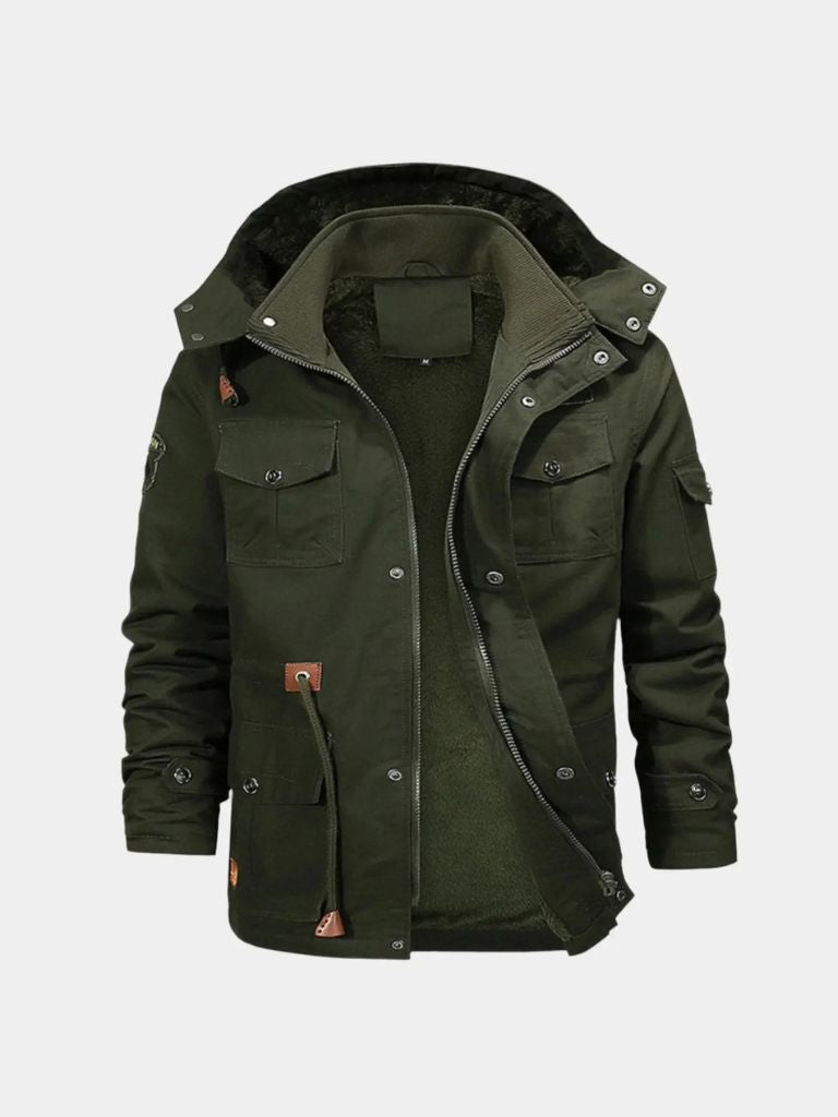 Rowan Fleece Hooded Bomber Jacket