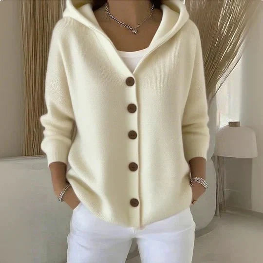 FLEUR - Sophisticated Long Sleeve Cotton Cardigan