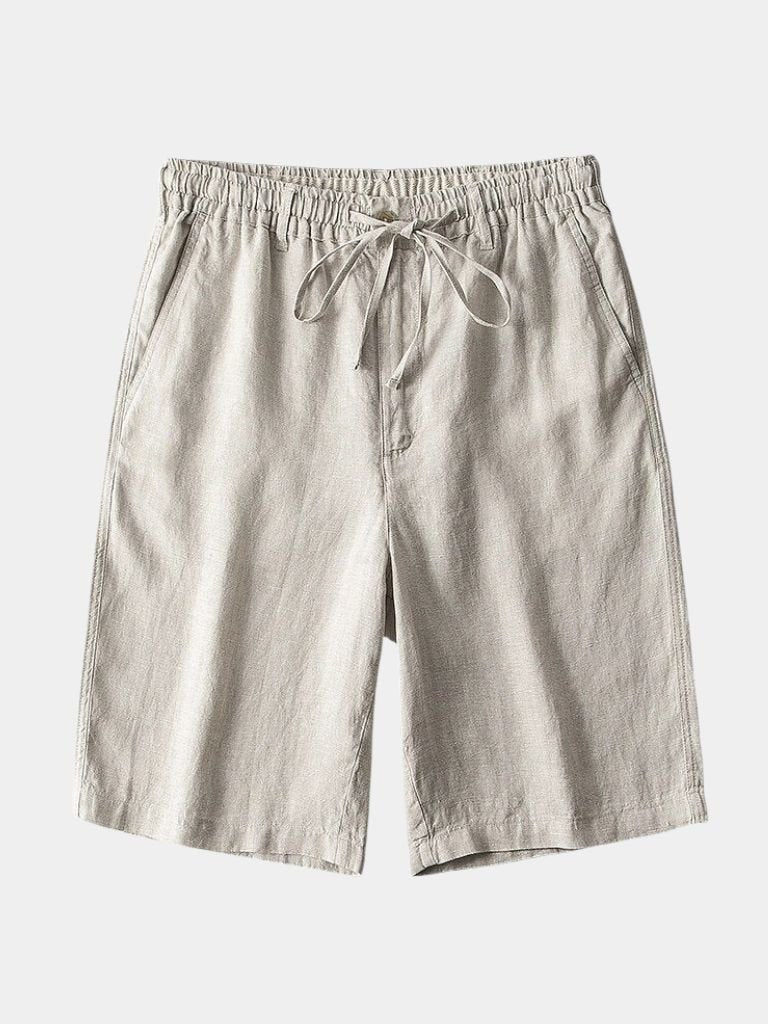Gray Marine Linen Shorts - Rowan