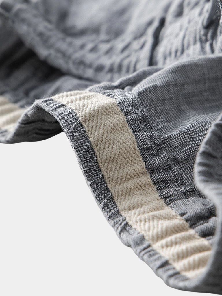 Gray Marine Linen Shorts - Rowan