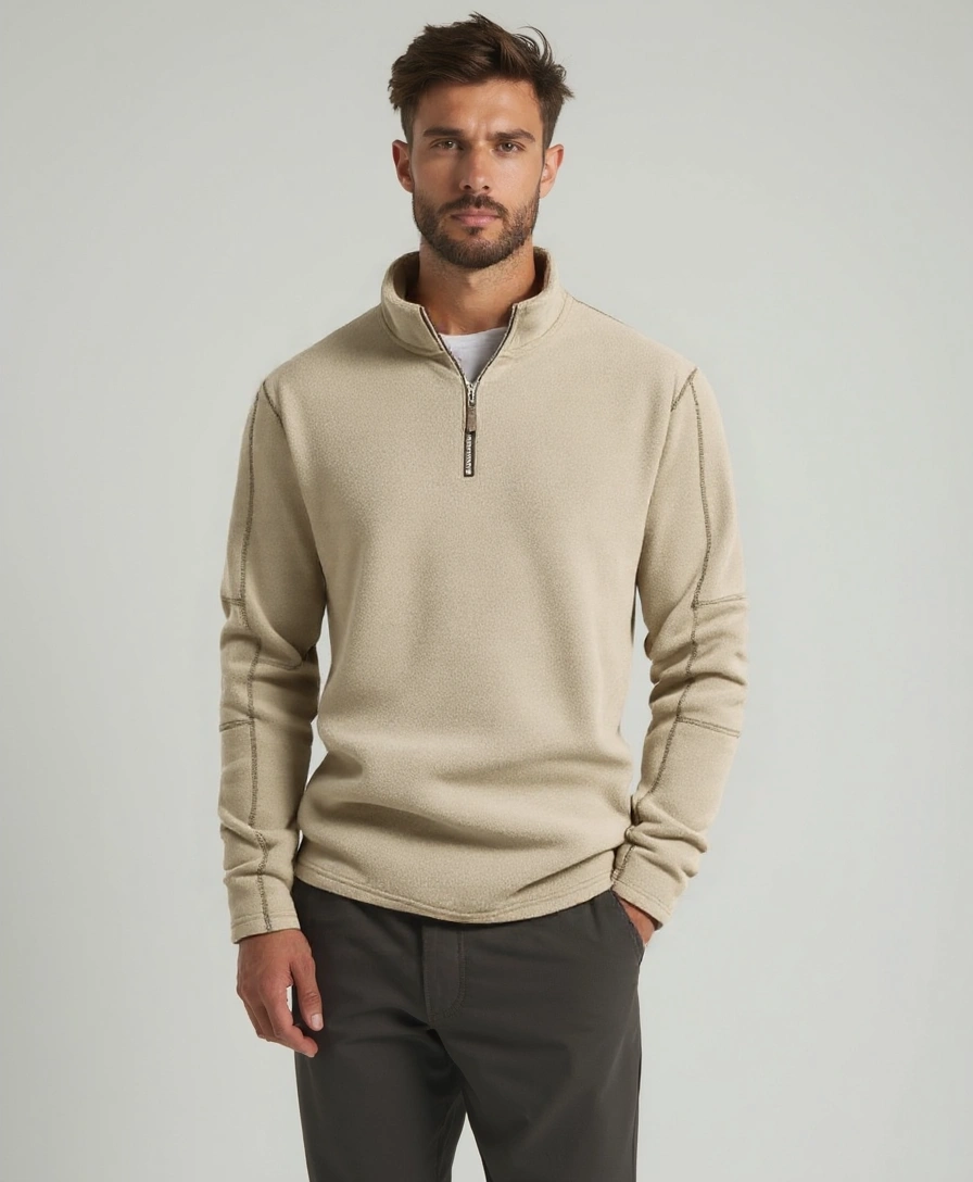 High Neck Zip Sweater Alpine - Rowan