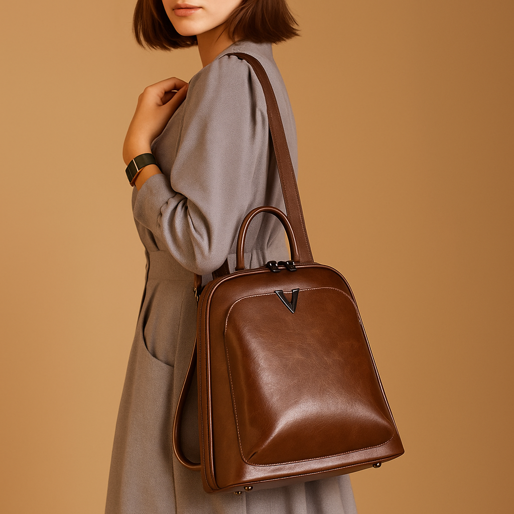 Convertible leather backpack handbag | Amelia