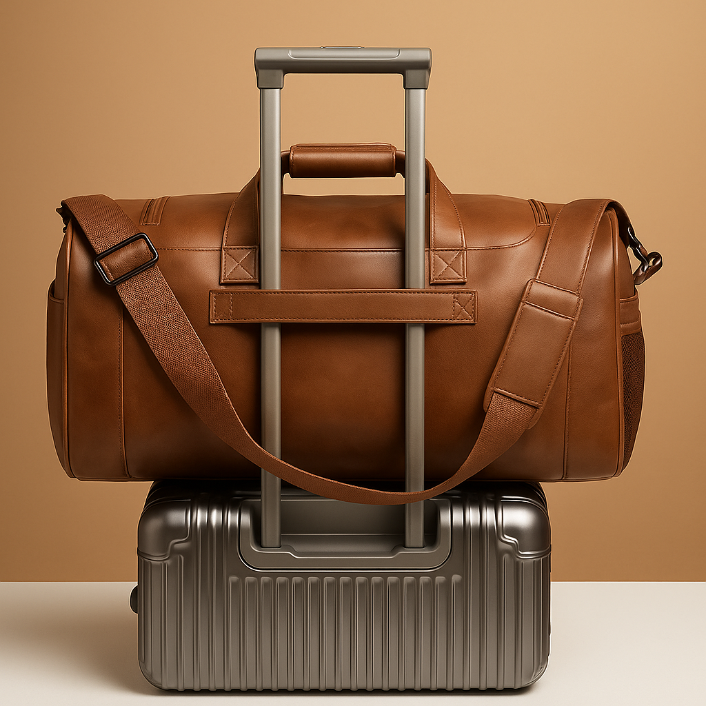 Leather travel duffle bag with shoe compartment | Franklin