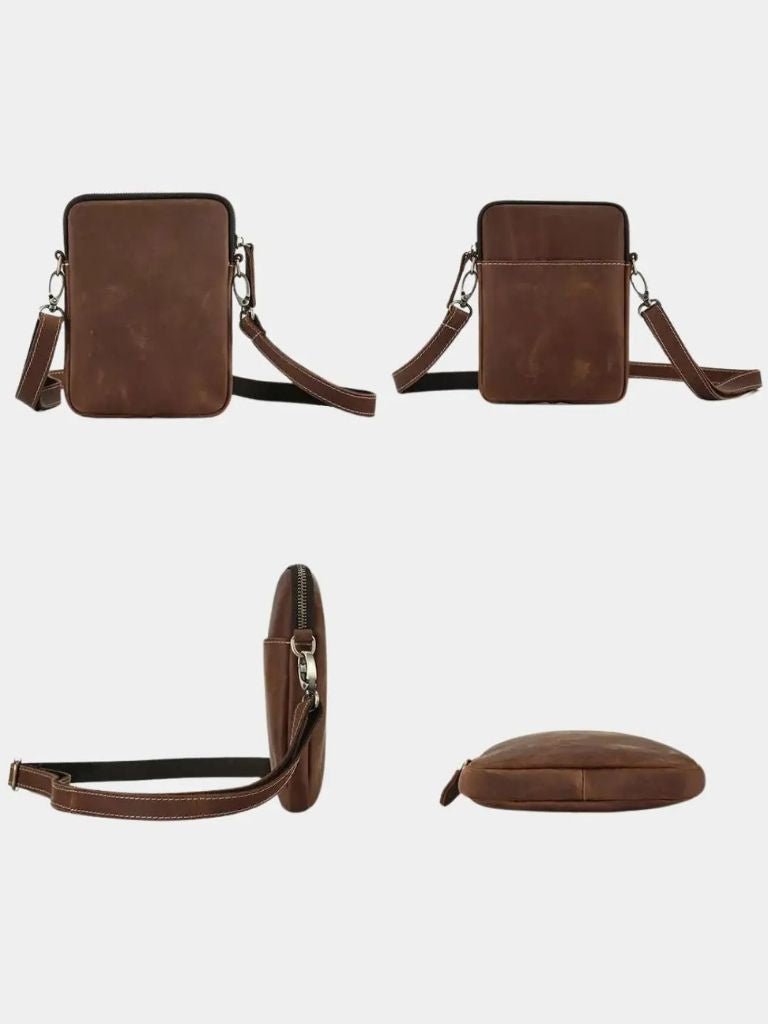Rowan Minimalist Leather Crossbody Bag