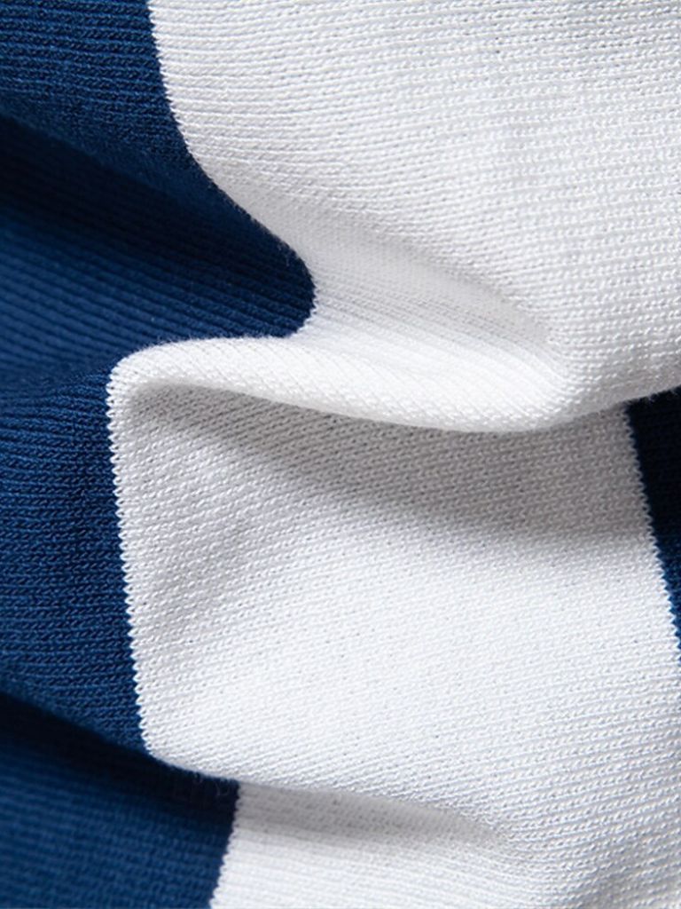 Navy Striped Polo - Rowan