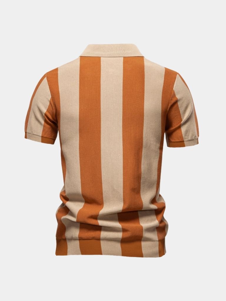 Navy Striped Polo - Rowan