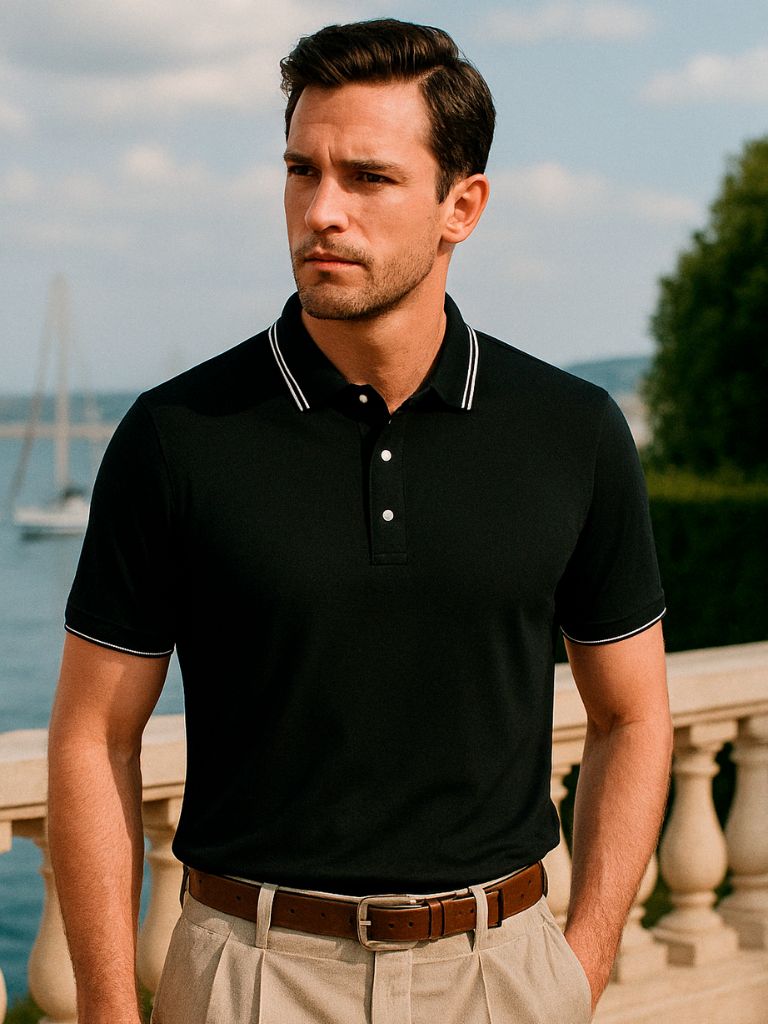 Polo with Obsidian Trim – Rowan