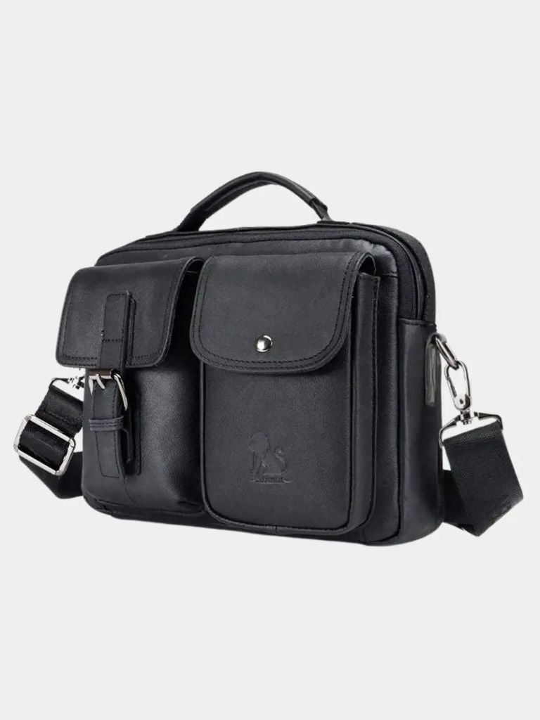 Rowan Vintage-Inspired Square Leather Crossbody Bag