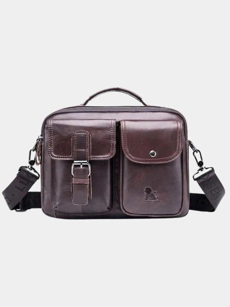 Rowan Vintage-Inspired Square Leather Crossbody Bag