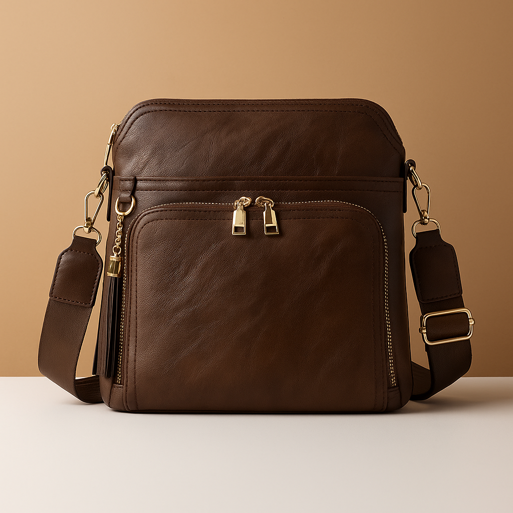 RFID crossbody bag with tassel and anti-theft pocket | Isla
