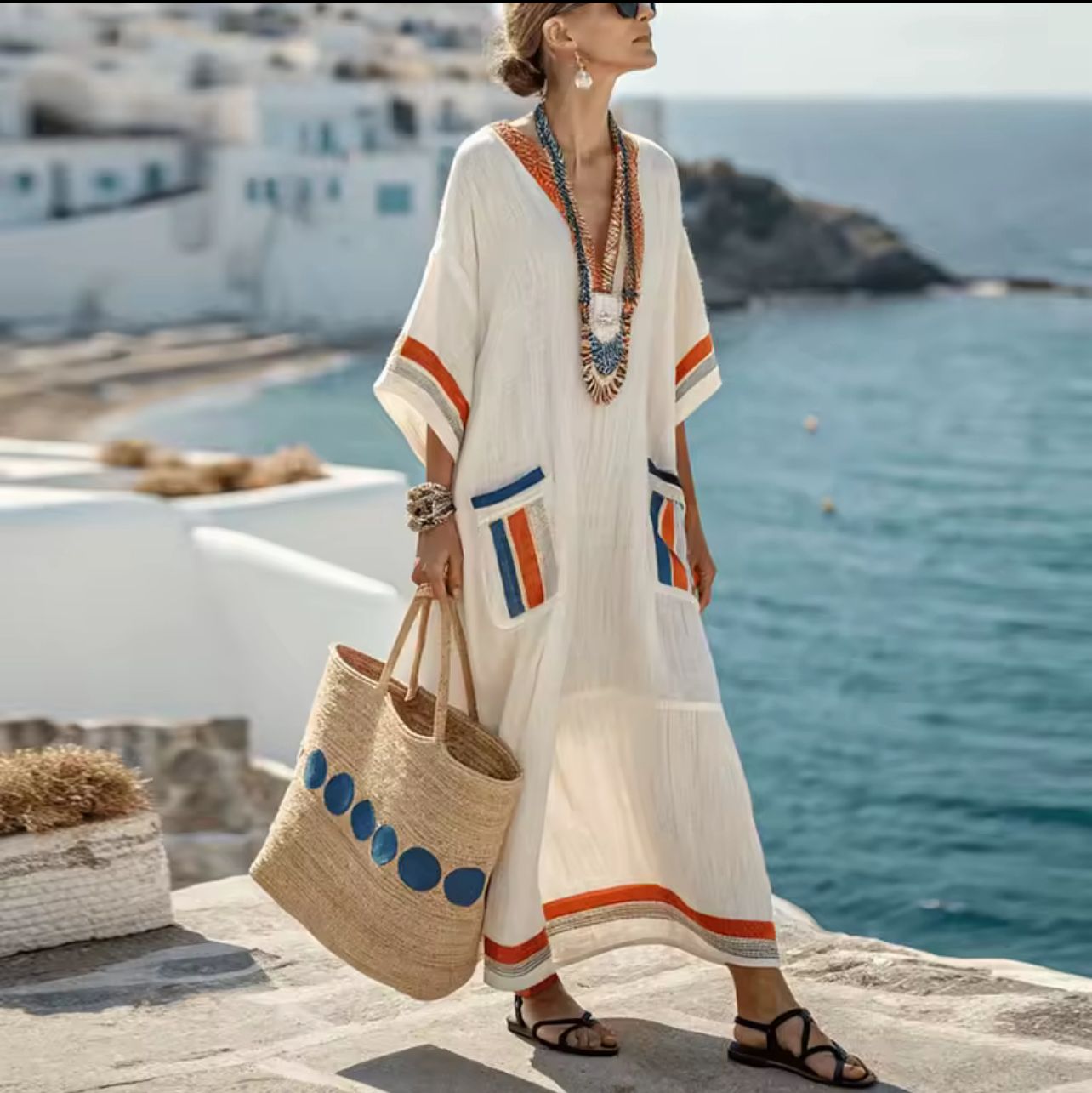 Maxie Dress "Léna" with Contrasting Finishes