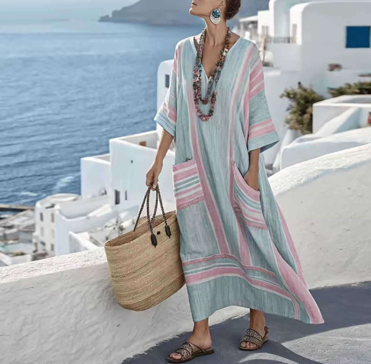 Loose Dress "Mia" Ideal for a Chic Beach Look