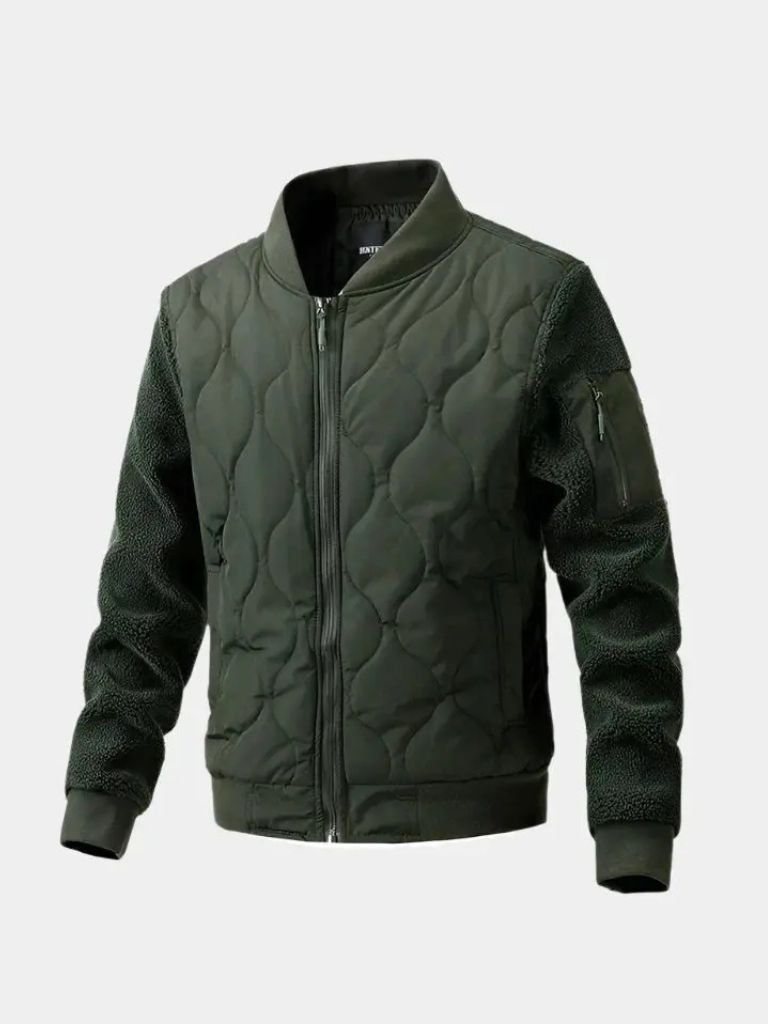 Rowan Padded Sherpa Sleeve Bomber Jacket