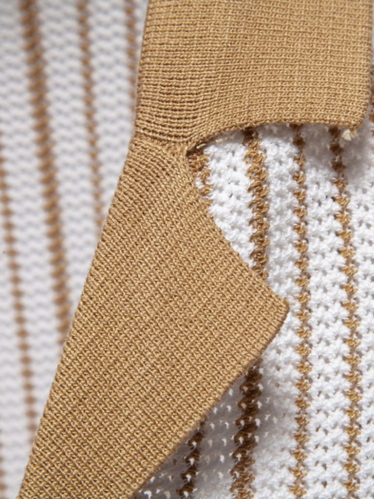 Striped Knit Polo - Rowan