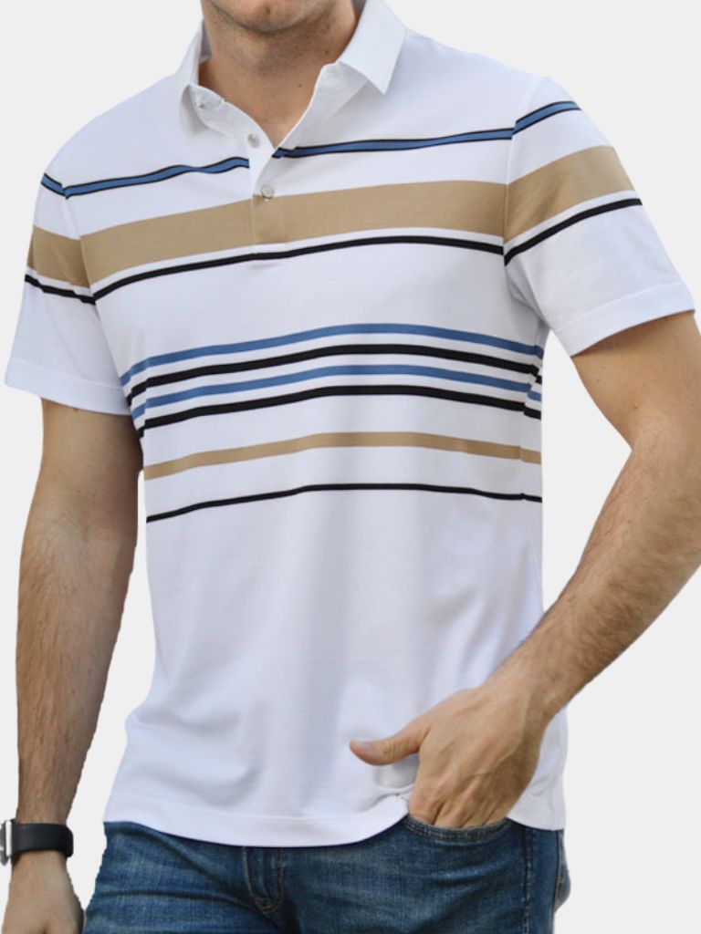 Sunset Striped Polo – Rowan