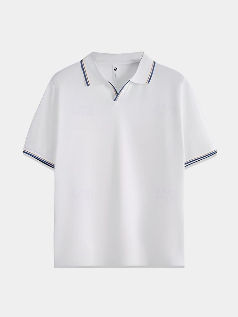 Timeless Black V-Neck Polo - Rowan