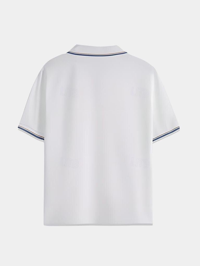 Timeless Black V-Neck Polo - Rowan